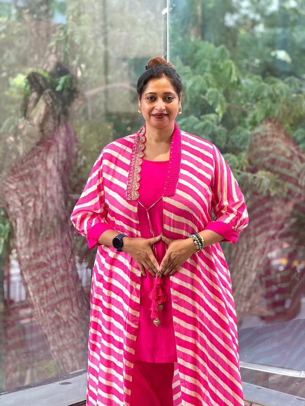 Pink Leheriya Set
