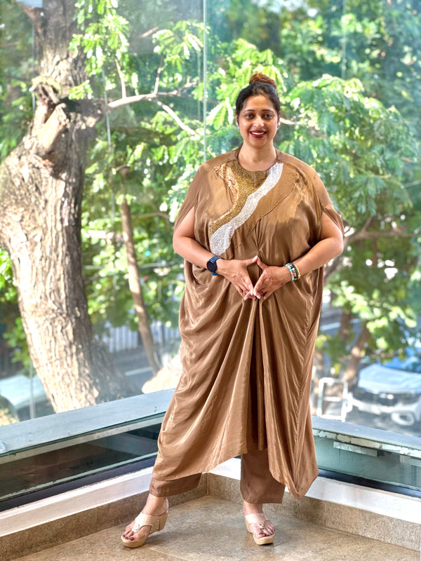 Brown Kaftan Co Ord