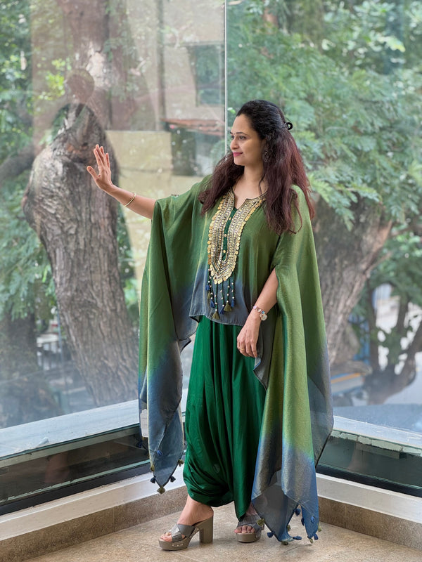 Green Shaded Harem Set