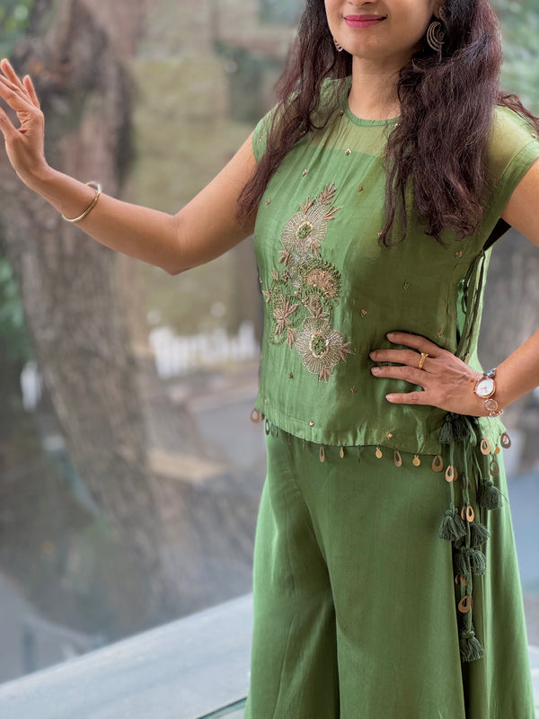 Green Palazzo Set
