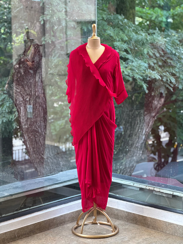 Maroonish Red Crush Tunic