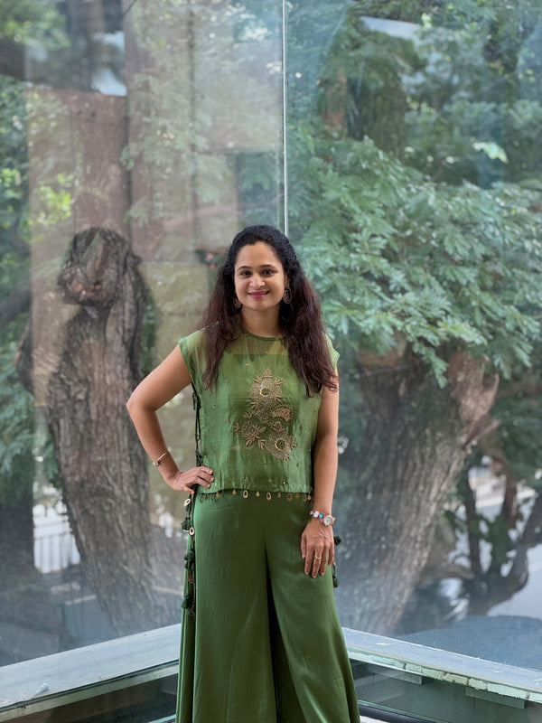 Green Palazzo Set