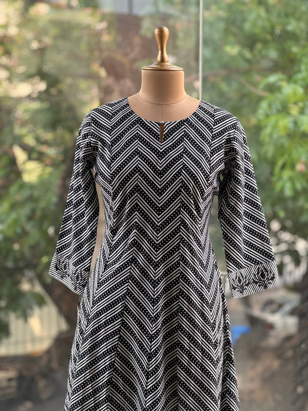 Black Zig-Zag Lines Co Ord
