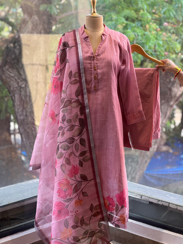 Pink Printed Suit