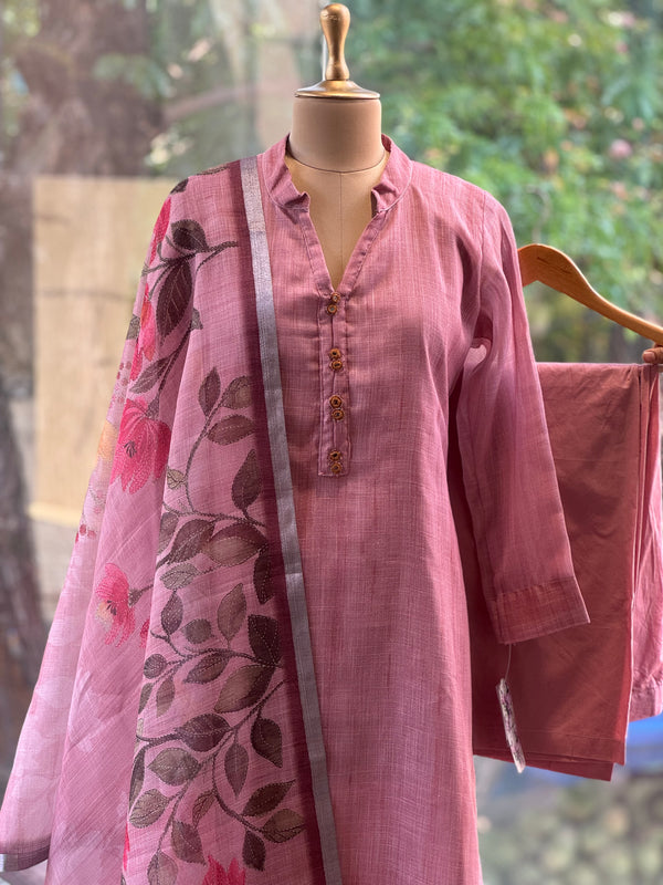 Pink Printed Suit