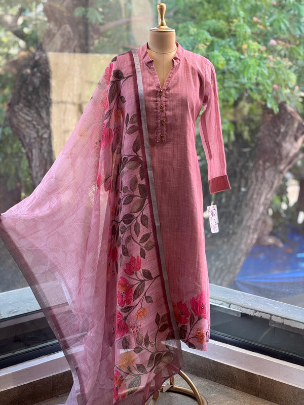 Pink Printed Suit