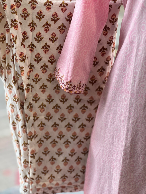 Pink Printed Suit