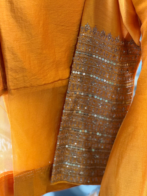 Yellow Chanderi Silk Suit