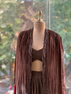 Brown Digital Print Cape Set
