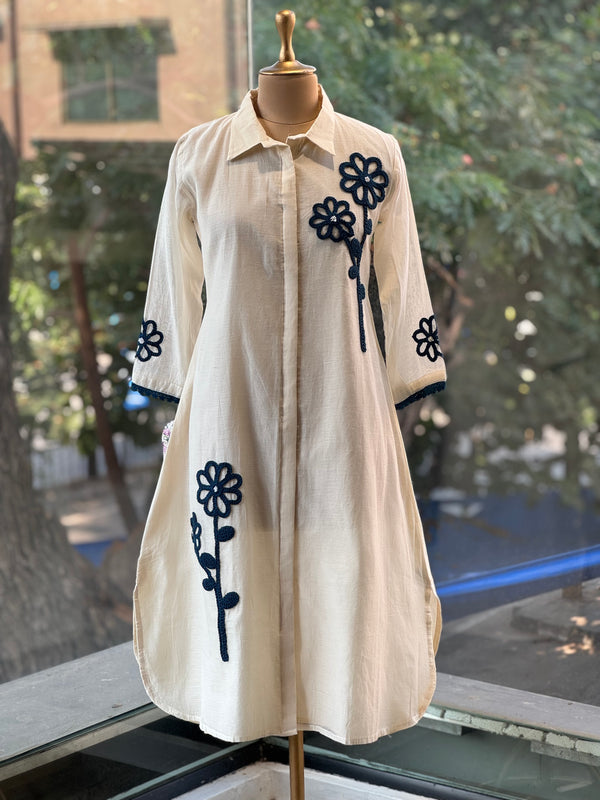 Blue Thread Work Mul Tunic