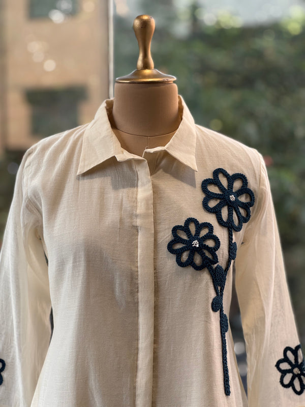 Blue Thread Work Mul Tunic