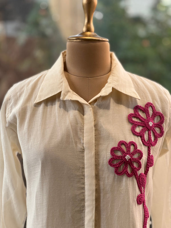 Pink Embroidered Mul Tunic