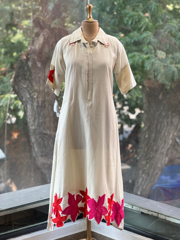 Off White Collared Tunic