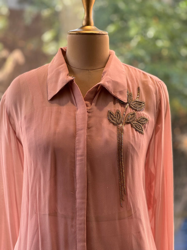 Peach Shirt Set