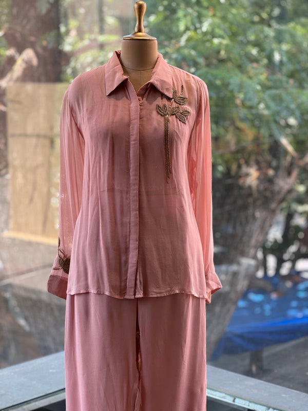 Peach Shirt Set