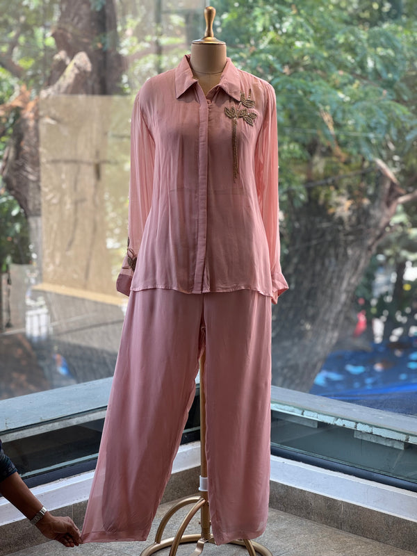 Peach Shirt Set