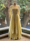 Yellow Intricate Hand Work Gown