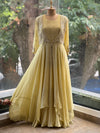 Yellow Intricate Hand Work Gown
