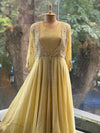 Yellow Intricate Hand Work Gown