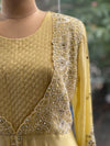Yellow Intricate Hand Work Gown