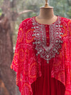 Red Bandhej Gown