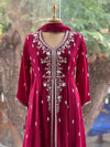 Purplish Maroon Gown