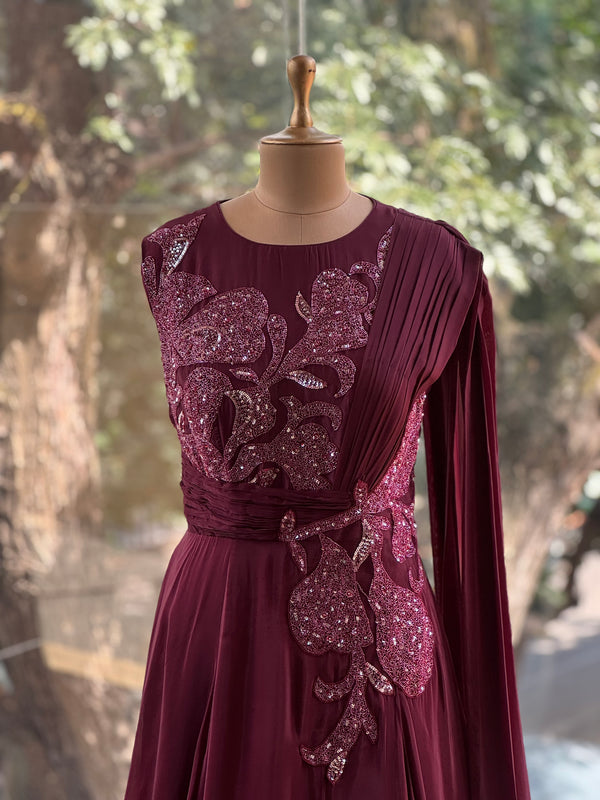 Wine Cocktail Gown