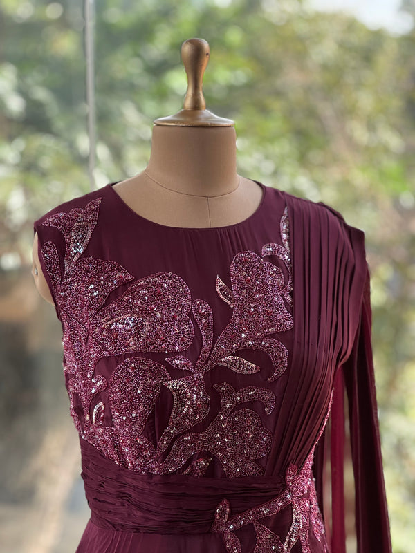 Wine Cocktail Gown