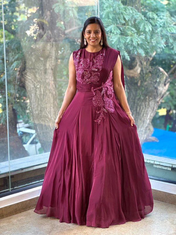 Wine Cocktail Gown
