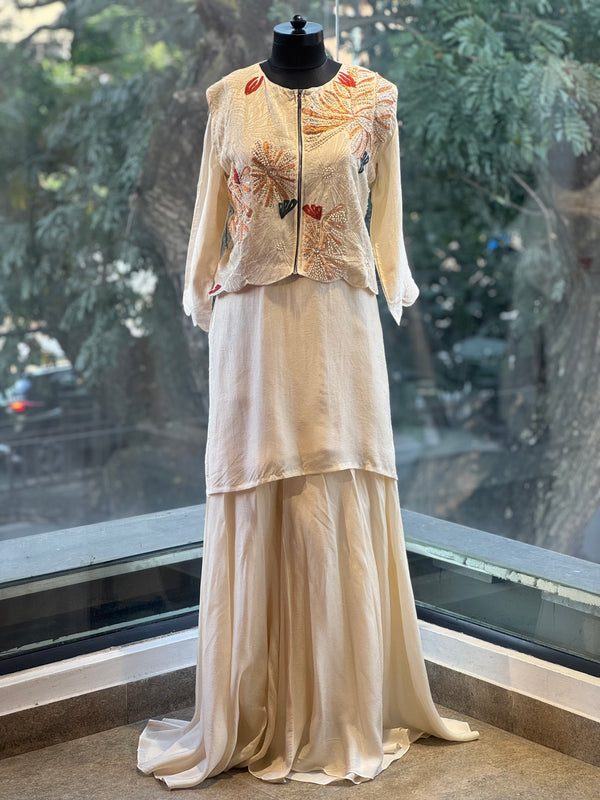 Beige Palazo Set