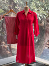 Red Lines Printed Co Ord
