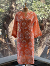 Orange Jaal Aplique Work Co Ord