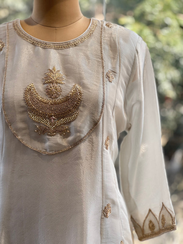 Cream Knot Work Suit