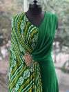 Green Bandhej Gown