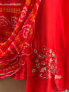 Orange Bandhej Co Ord