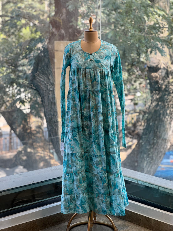 Blue Chudi Sleeves Tunic