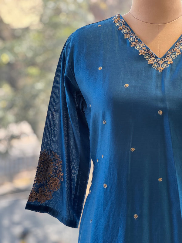 Blue Dupatta Set