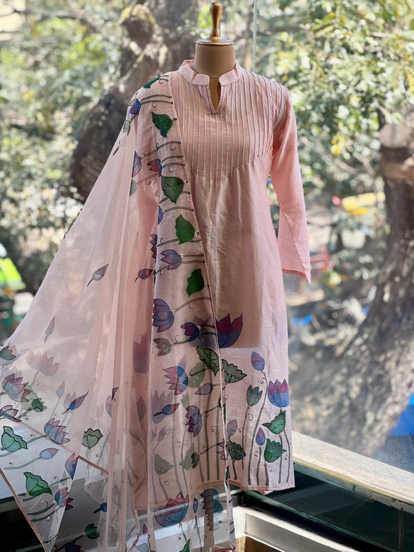 Peach Hand Painted Suit