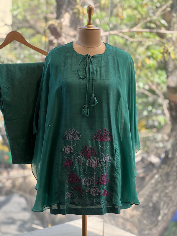 Green Intricate Work Co Ord