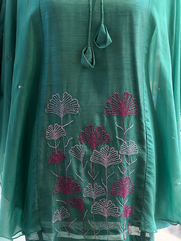 Green Intricate Work Co Ord