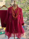 Maroon Cowl Neck Co Ord