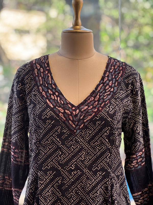 Black A-line Tunic