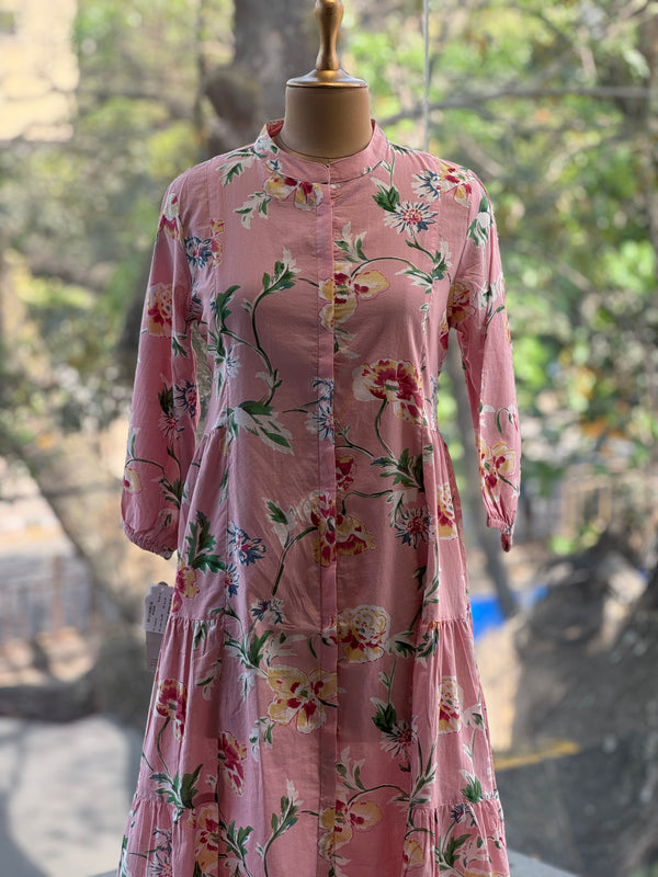Pink Floral Print Tunic