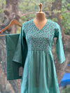 Blue Floral Yoke Co Ord