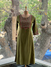 Green Yoke Neck Tunic