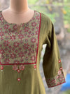 Green Yoke Neck Tunic