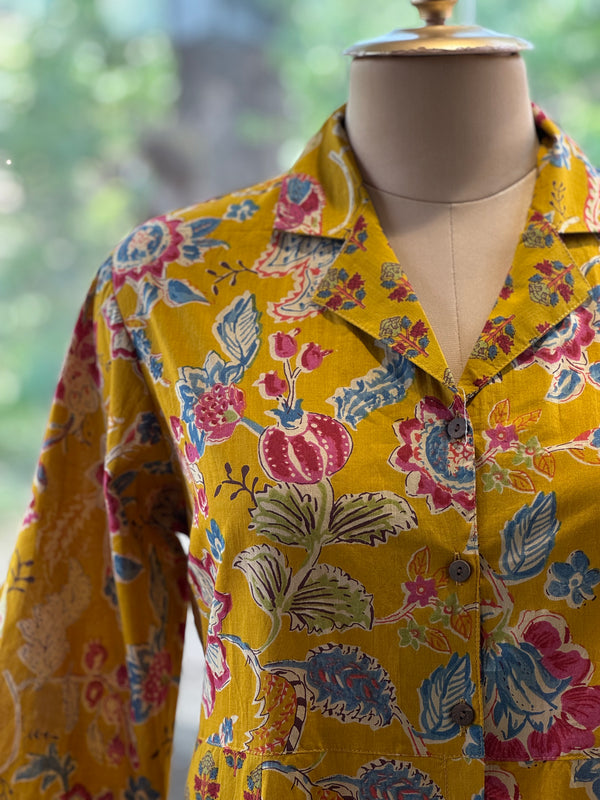 Mustard Yellow Floral Tunic