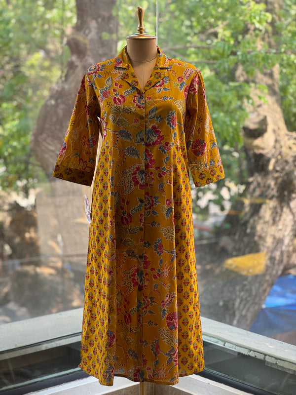 Mustard Yellow Floral Tunic