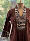 Dark Brown Dupatta Set