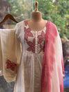 Cream Chanderi Mul Suit